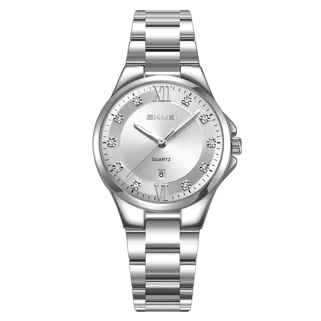 Product image of SKMEI 9409 Women’s Luxury Diamond Quartz Watch – Stainless Steel Bracelet, Date Display & Luminous Analog Watch
