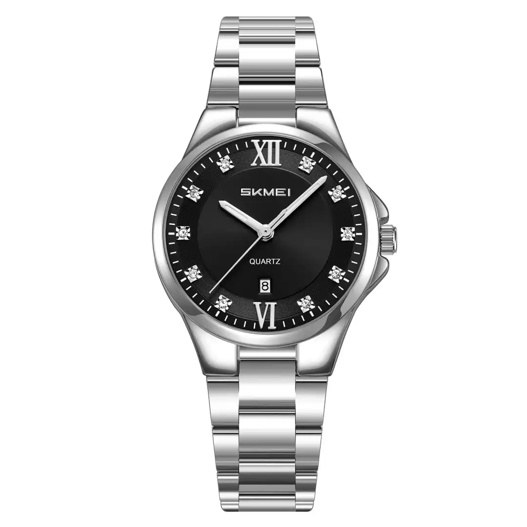Product image of SKMEI 9409 Women’s Luxury Diamond Quartz Watch – Stainless Steel Bracelet, Date Display & Luminous Analog Watch