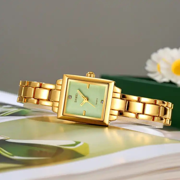 Product image of SKMEI 2315 Small Square Ladies Quartz Watch – Elegant Stainless Steel Wristwatch for Women in Nepal