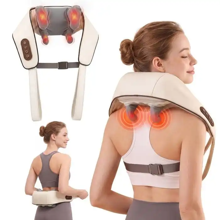Product image of 4D Deep Tissue Neck and Back Massager with Heat | Electric Shiatsu Shoulder & Full Body Massage Belt for Pain Relief MSP-00117