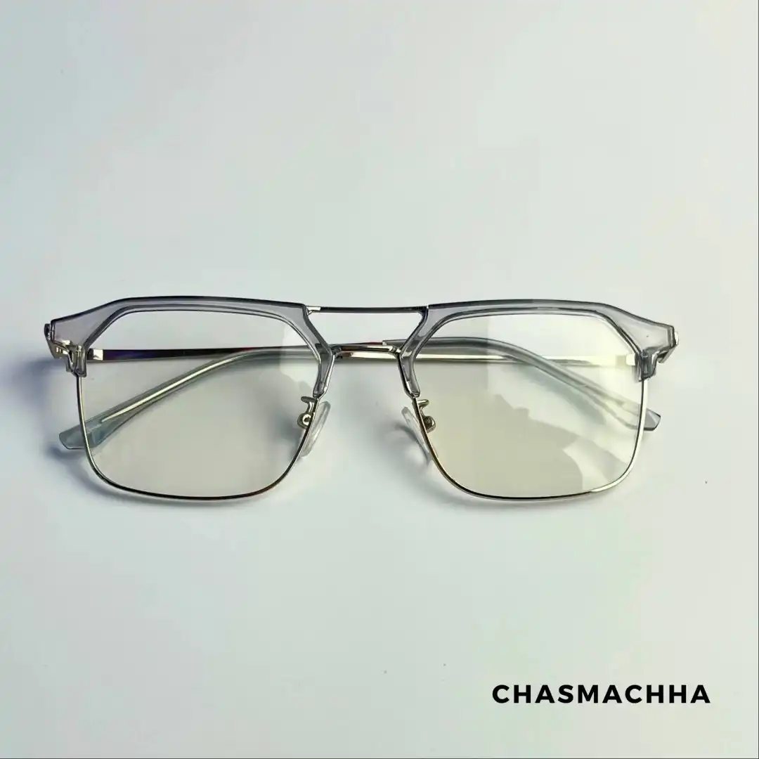 Product image of Photochromic Color Changing Lens Metal Transparent Square