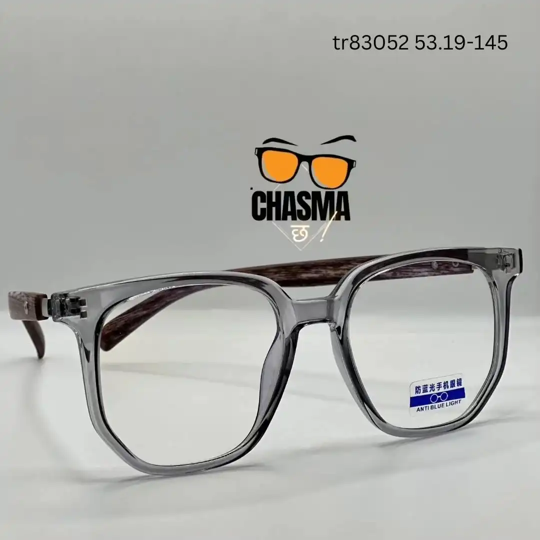 Product image of TR90 Frame Large Oval Round Transparent with Brown Frame