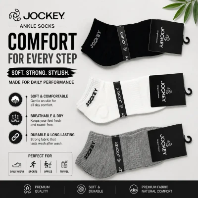 Jockey Premium Ankle Socks