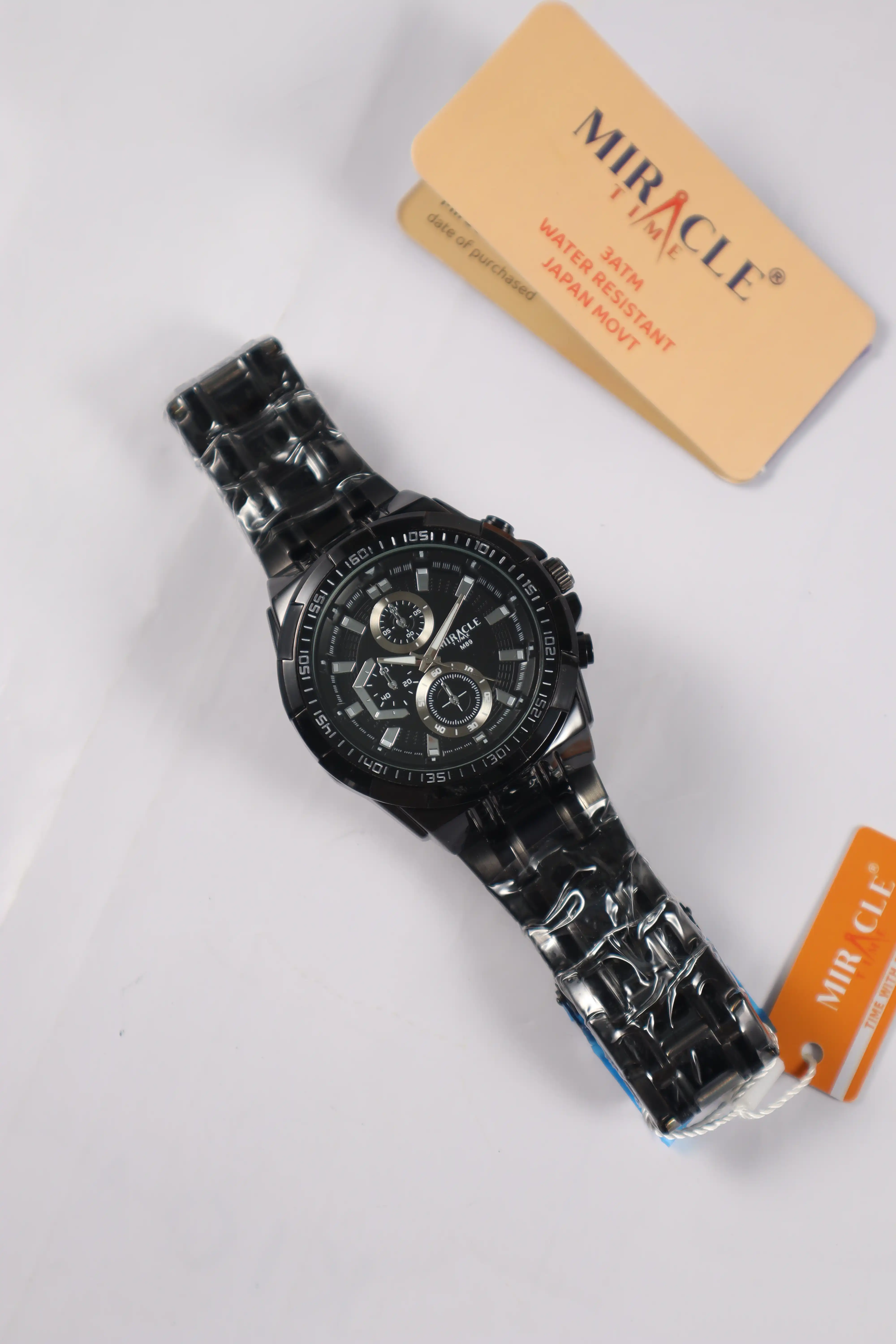 Product image of Miracle Time Gents Heavy Chain Watch Full Black Colour