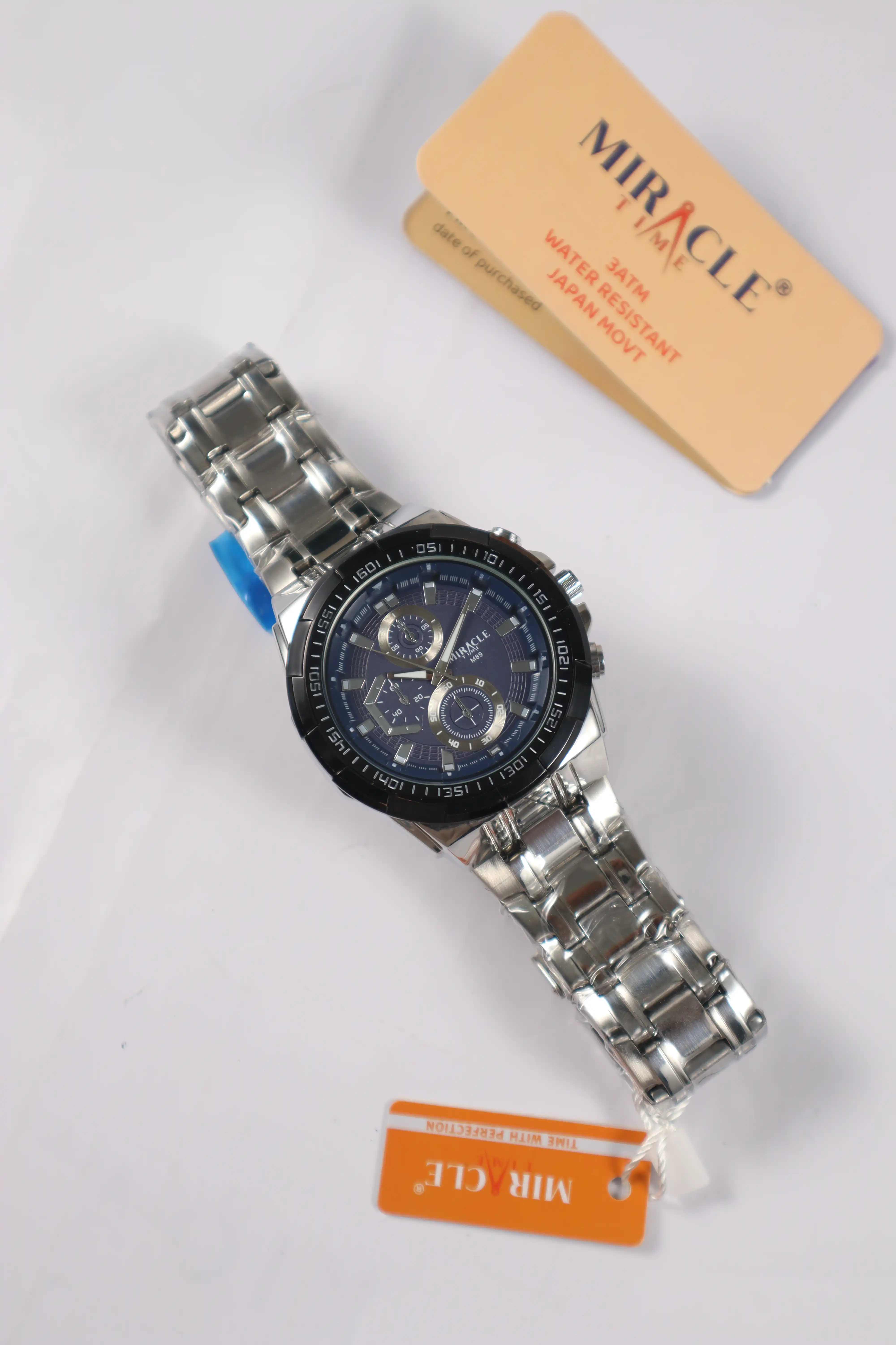Product image of Miracle Time Gents Heavy Chain Watch Full Steel Blue Dial  colour