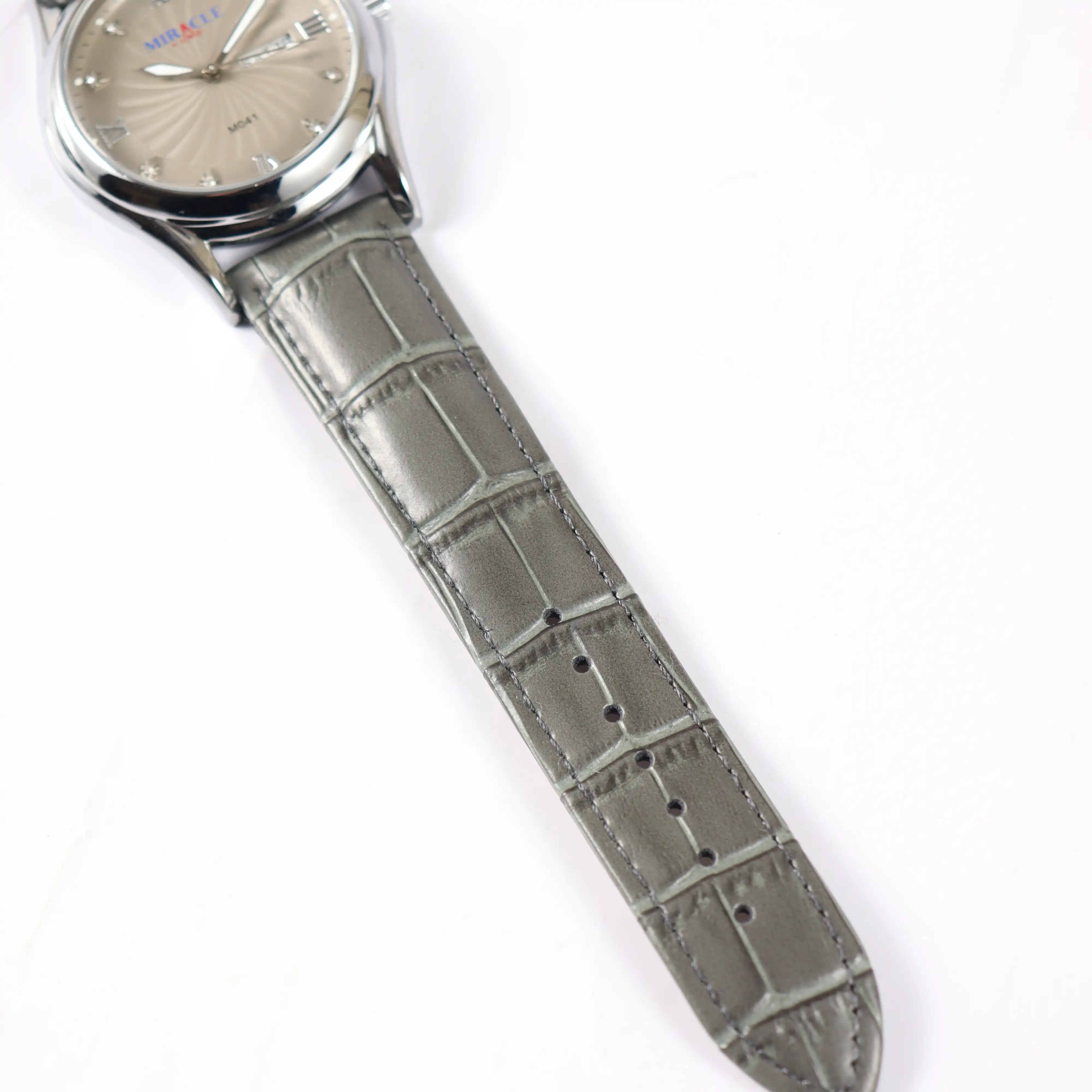 Product image of Miracle Time M041 Olive Gray Leather Belt 3 ATM Water Resistance  Watch