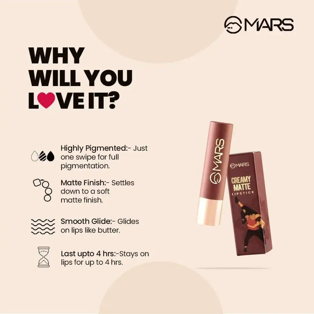 Product image of MARS Creamy Matte Long Lasting Lipstick