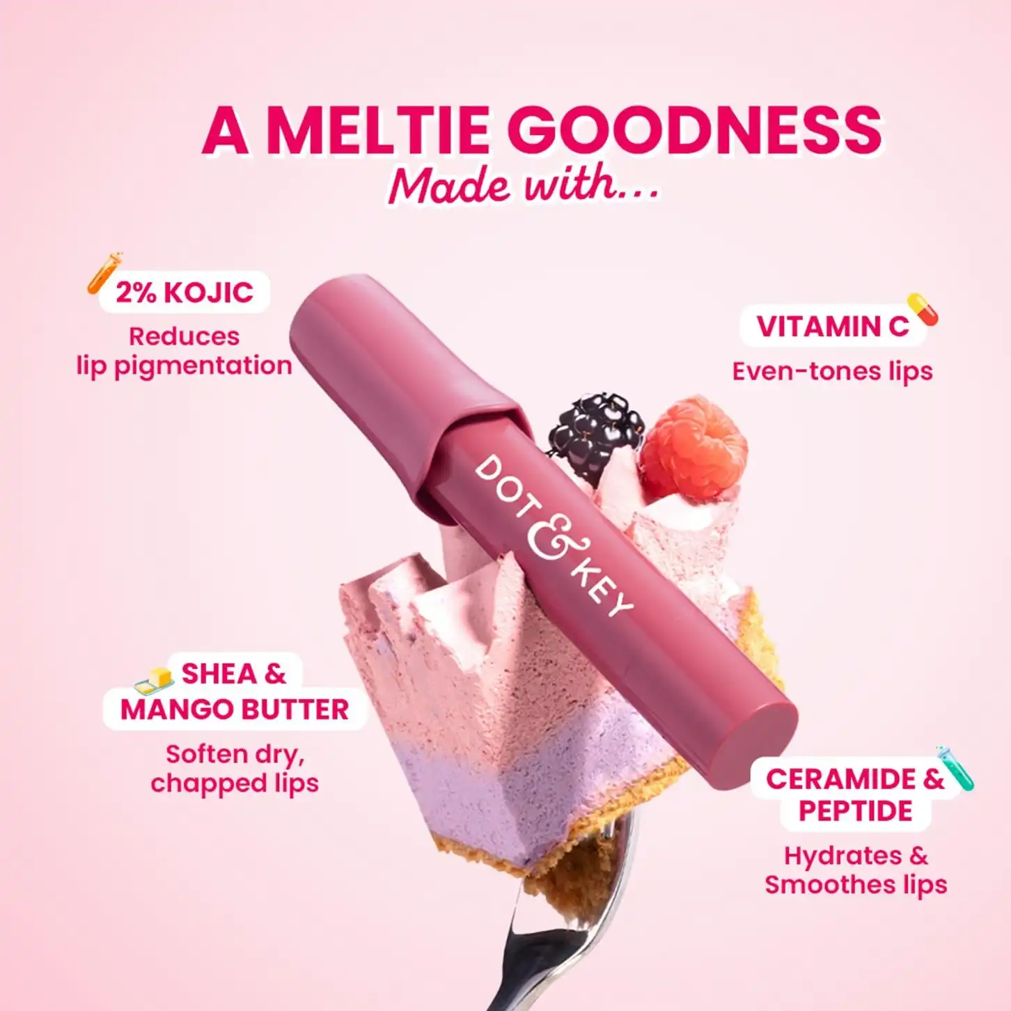 Product image of Dot & Key Meltie Lip Balm SPF 50+ With 2% Kojic & Vitamin C
