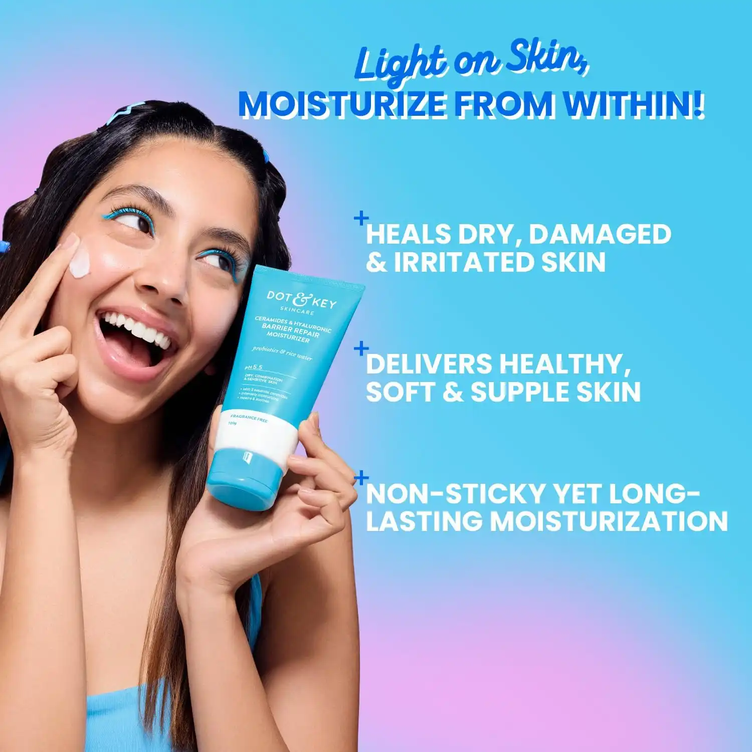 Product image of Dot & Key Ceramides Moisturizer with Hyaluronic for Intense Moisturizing and Skin Strengthening