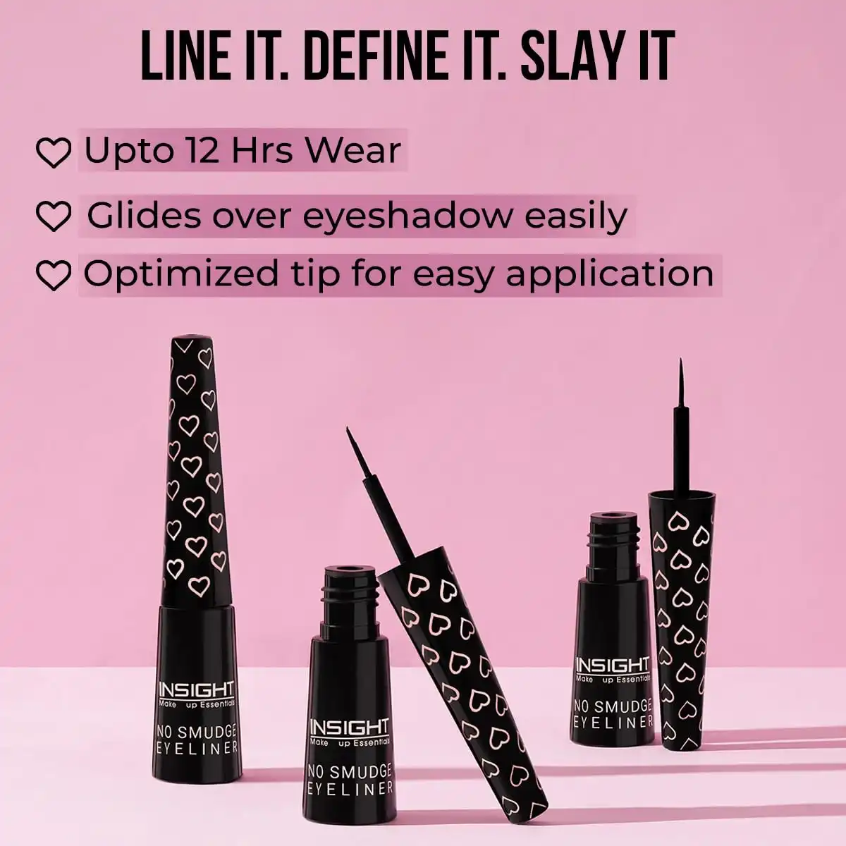 Product image of INSIGHT No Smudge Eyeliner - Black | Intense Matte Finish | Quick Drying |Smooth Application | Waterproof | Smudgeproof, 4 ml