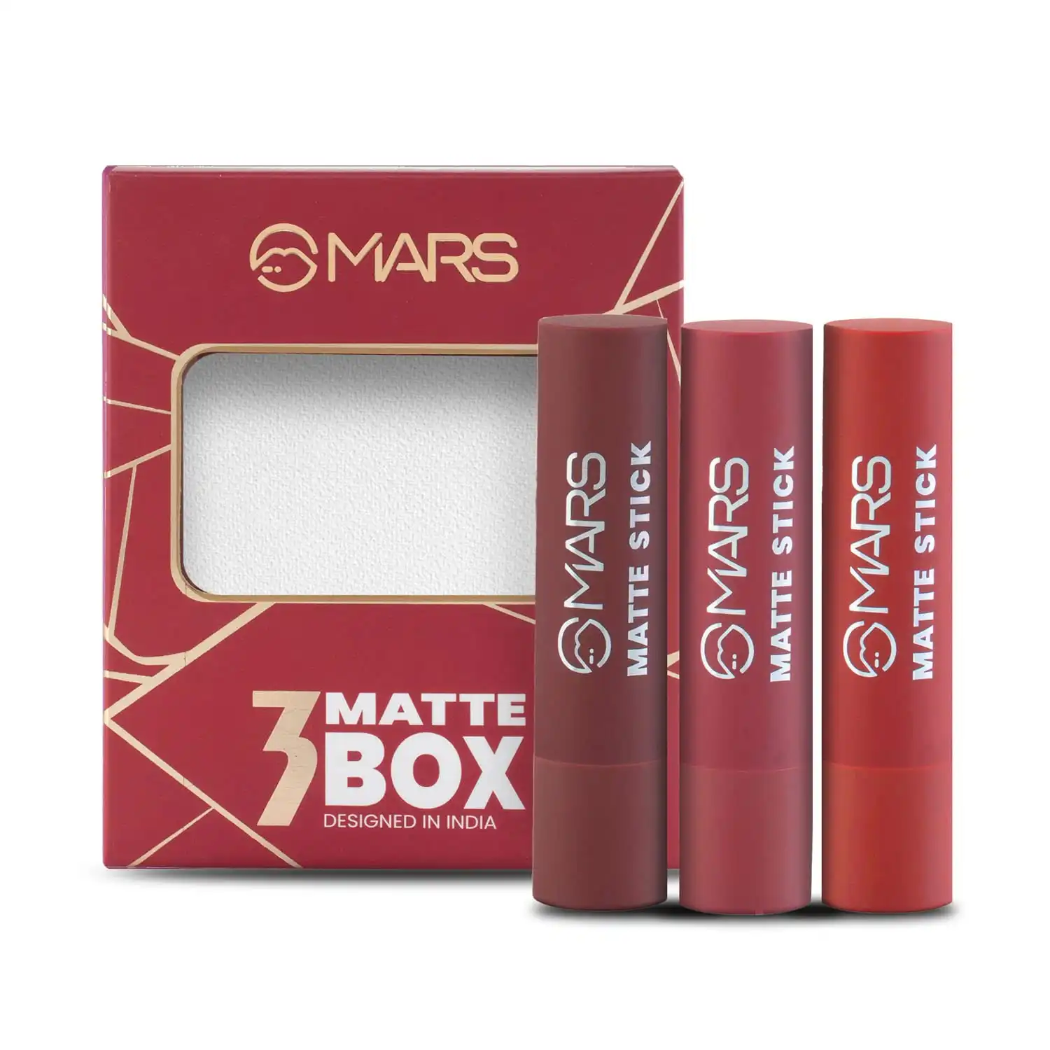 Product image of Mars Matte Lipsticks Box | Set of 3