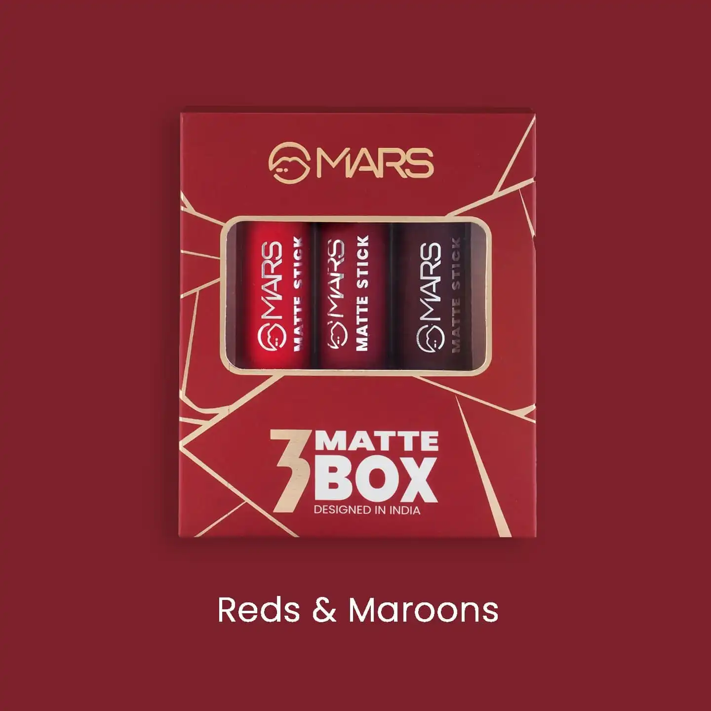 Product image of Mars Matte Lipsticks Box | Set of 3