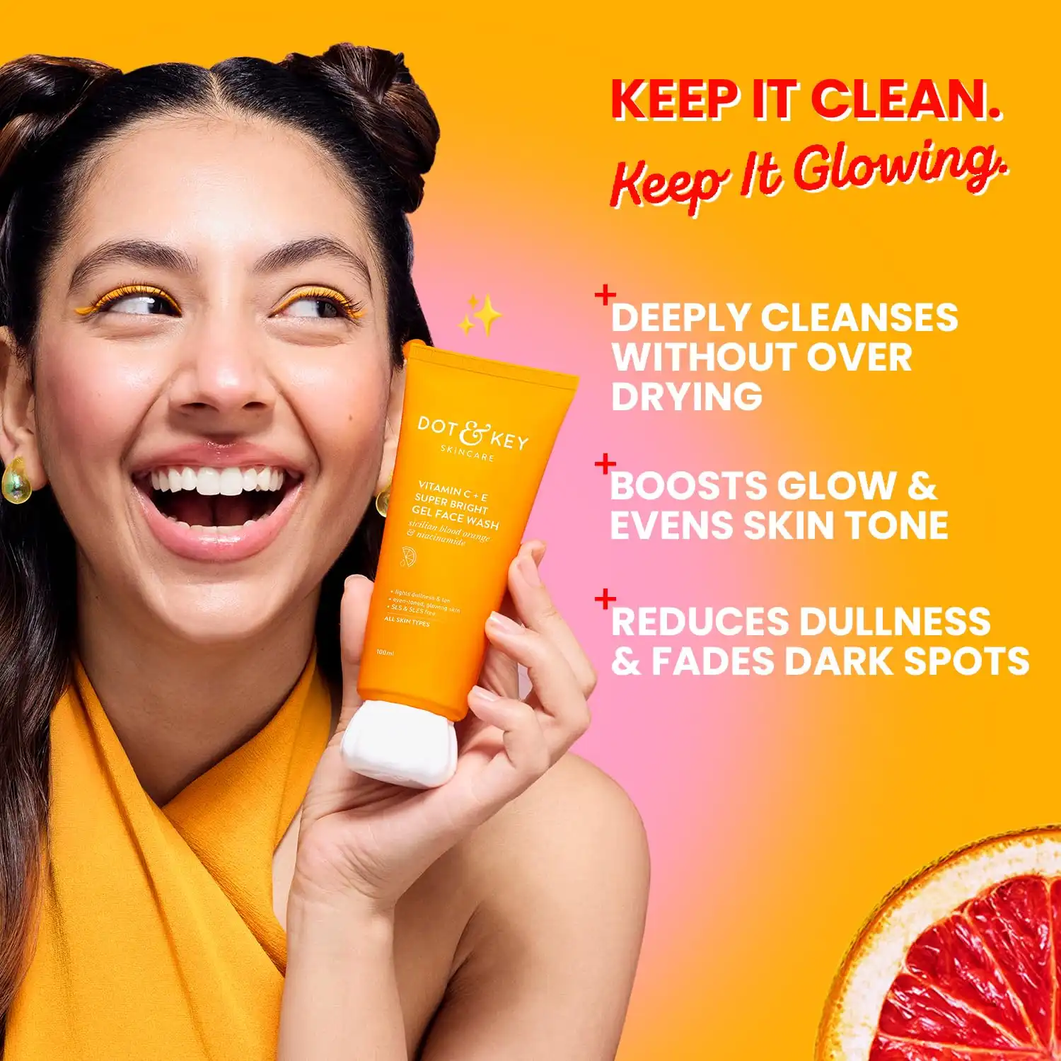 Product image of Dot & Key Vitamin C + E Gel Face Wash for Glowing Skin