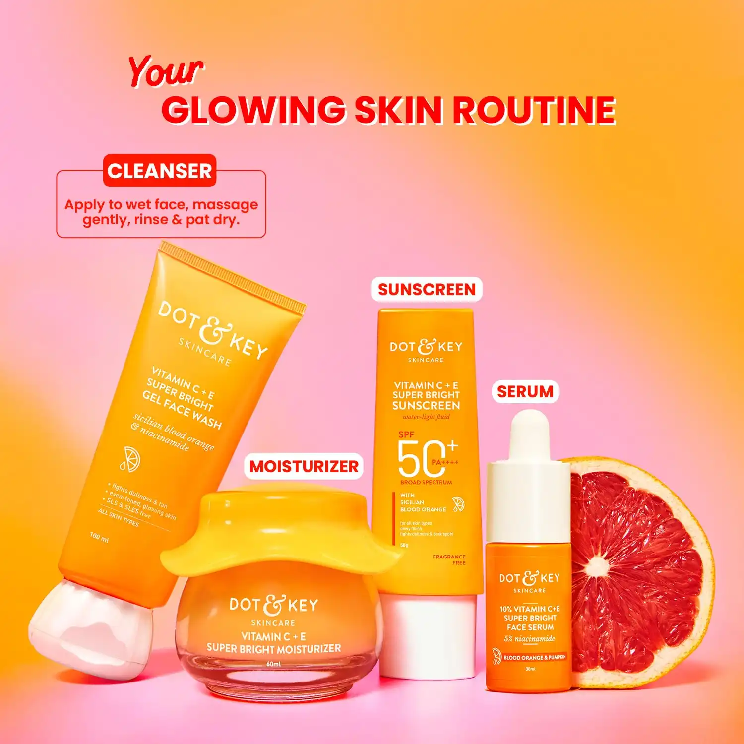 Product image of Dot & Key Vitamin C + E Gel Face Wash for Glowing Skin