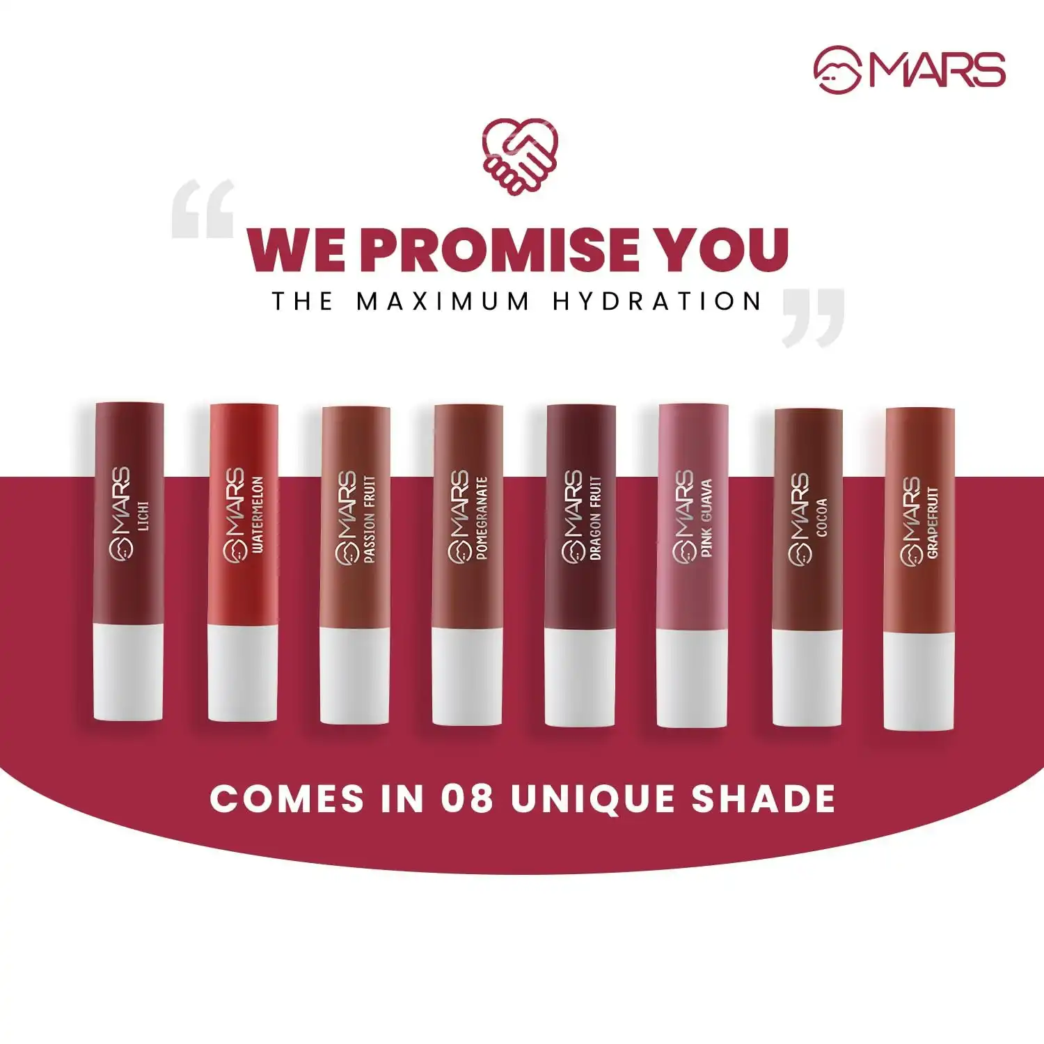 Product image of MARS Aqua Splash Tinted Lip Balm Enriched with Shea Butter, Jojoba Oil, Vitamin-E & Cocoa Extract | Repair Chapped Lips | Non-Sticky, Moisturising & Nourishing (3.0 gm)