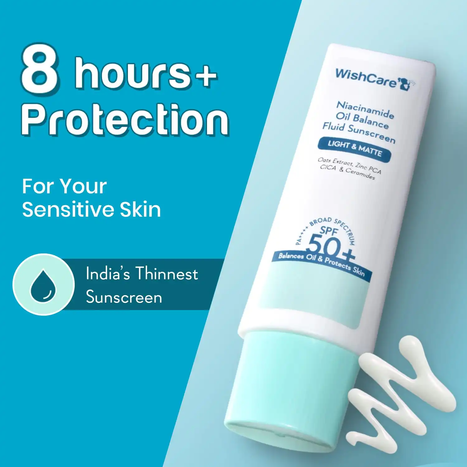 Product image of Wishcare Niacinamide Oil Balance Fluid Sunscreen | SPF50 PA++++