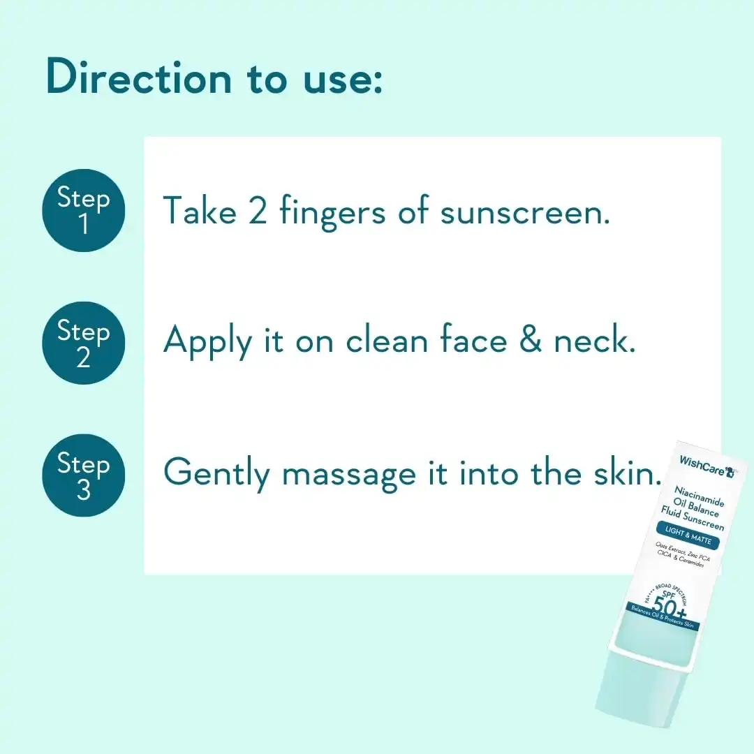 Product image of Wishcare Niacinamide Oil Balance Fluid Sunscreen | SPF50 PA++++