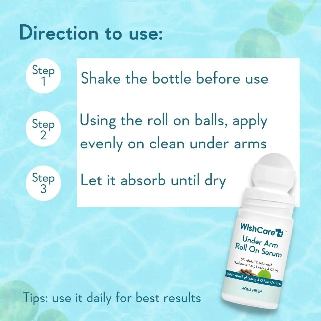 Product image of Wishcare Under Arm Roll On Serum | Controls Body Odour & Brightens Pigmentation | 50ml