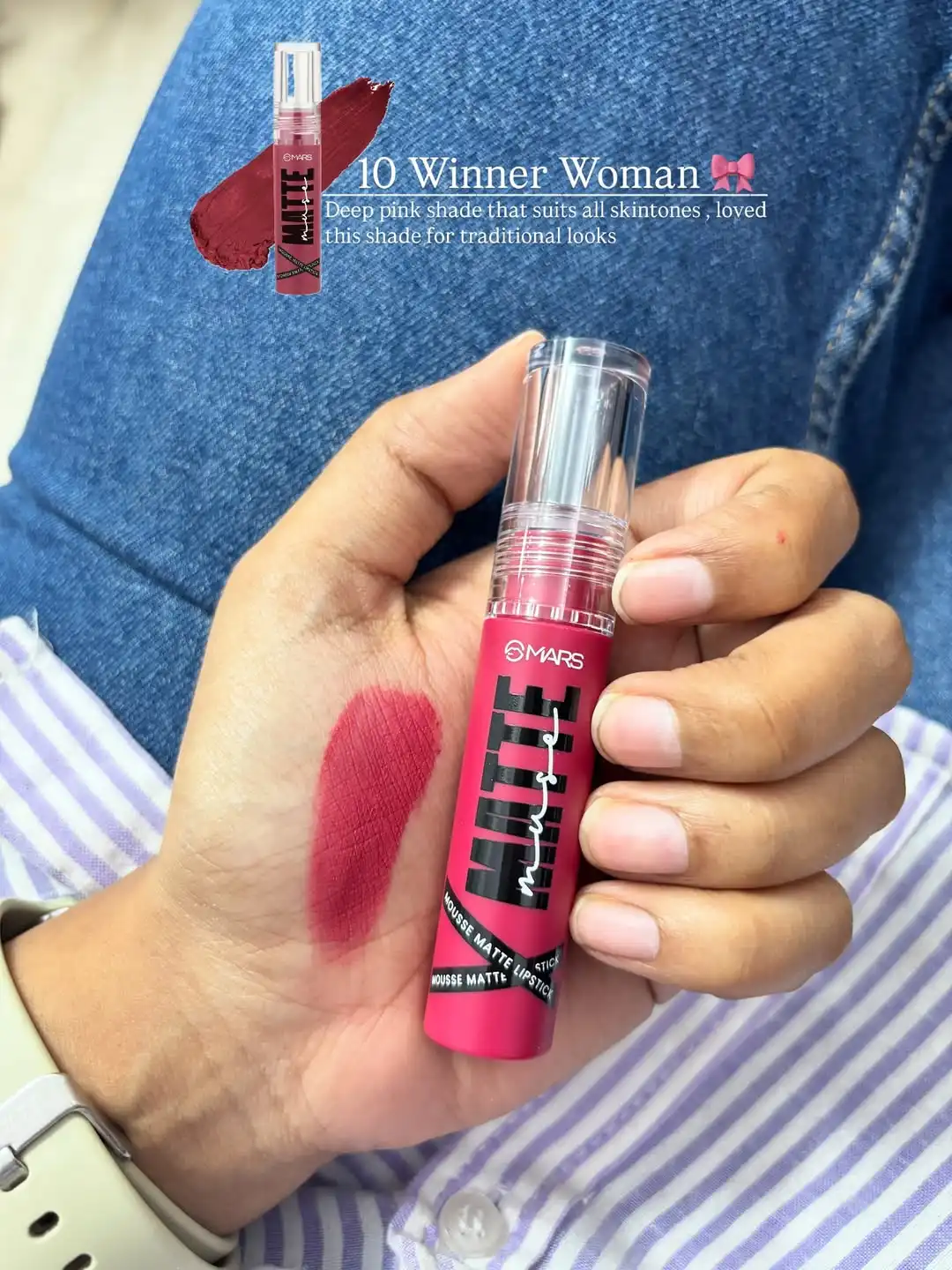 Product image of MARS Matte Muse Mousse Lipstick  with Doe-Foot Applicator