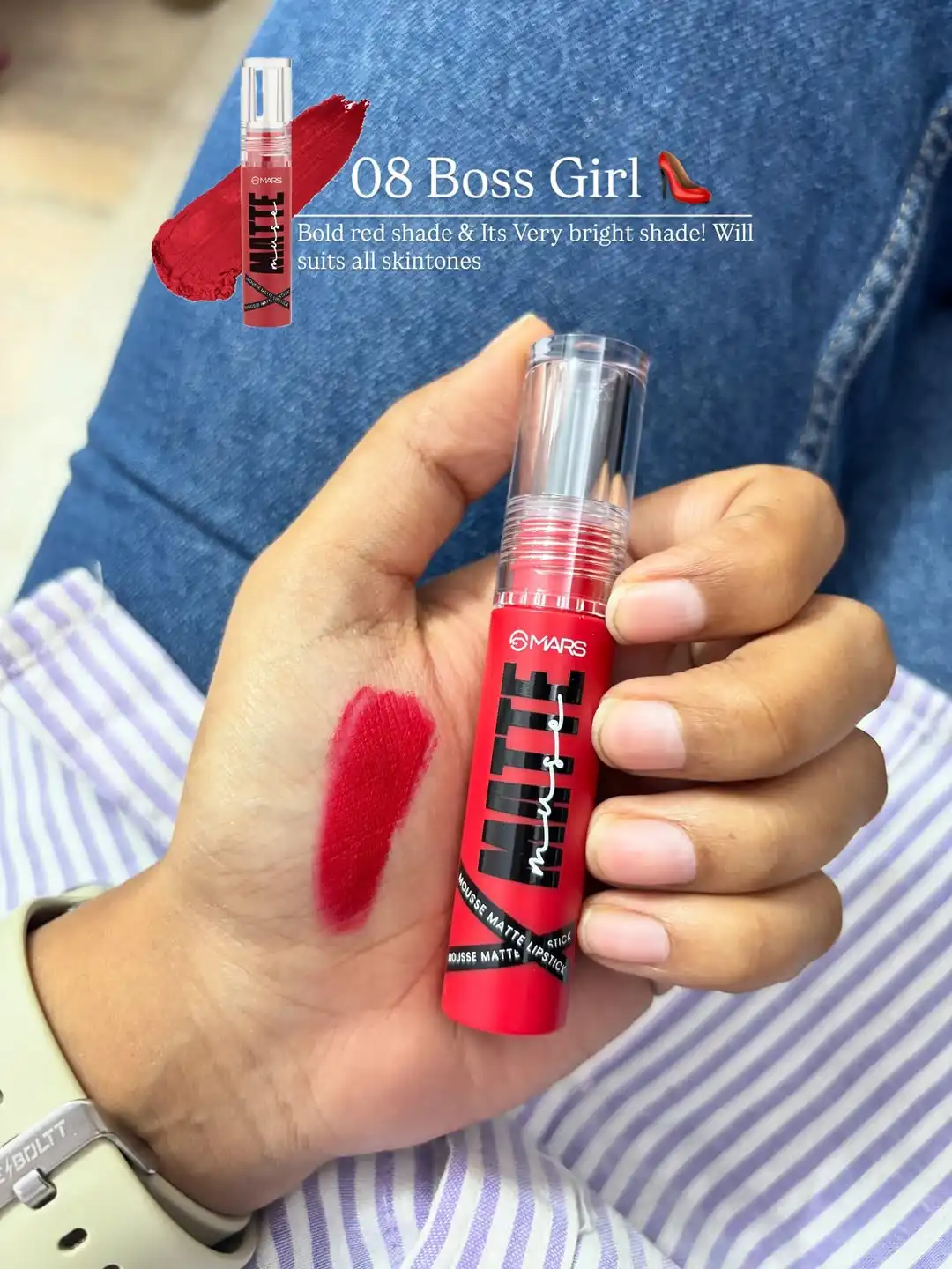 Product image of MARS Matte Muse Mousse Lipstick  with Doe-Foot Applicator