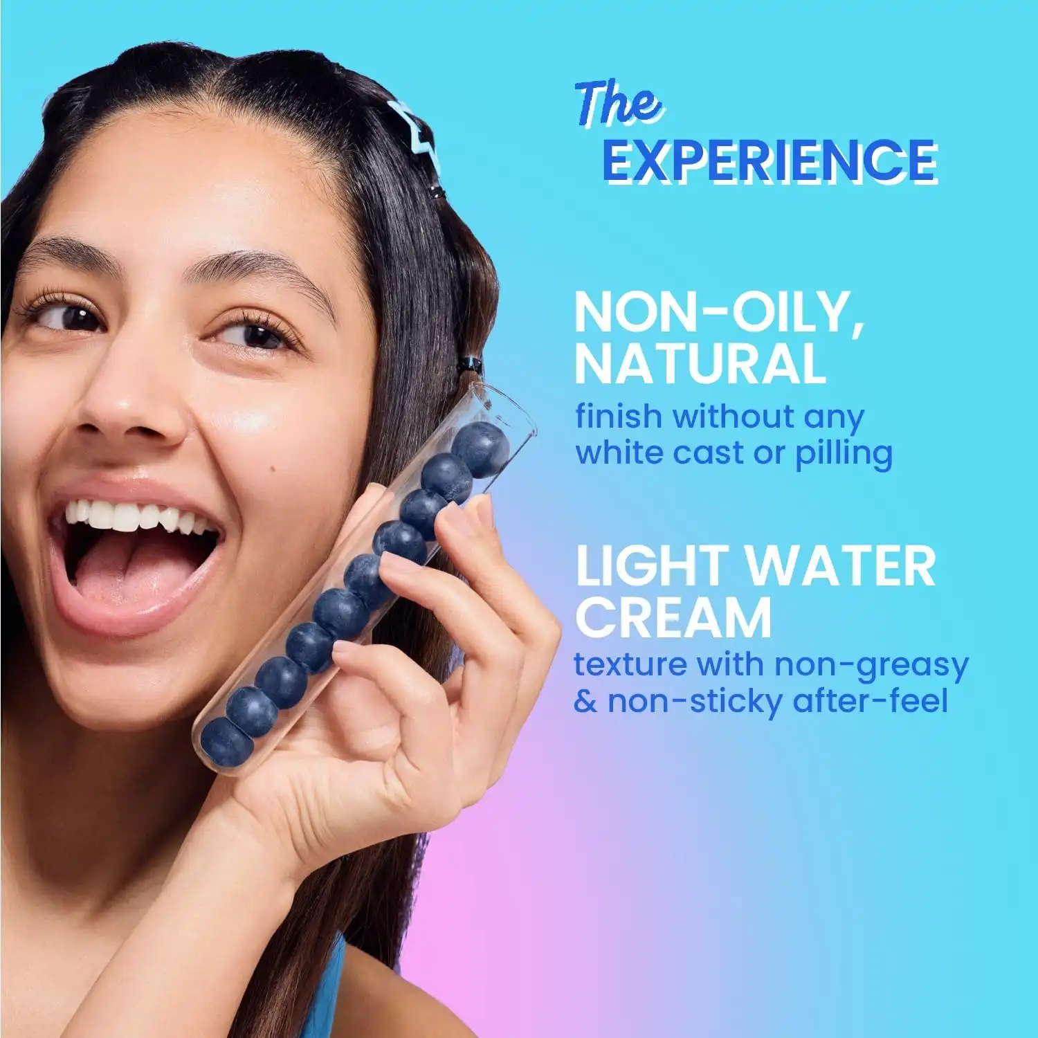 Product image of Dot & Key Blueberry Hydrate Barrier Repair Sunscreen In-Vivo Tested SPF 50+ PA++++ | With Ceramides & Hyaluronic, Hydrates & Protects Skin | Repairs Damaged Skin, Lightweight, Non-Sticky, Non-Greasy | 80g