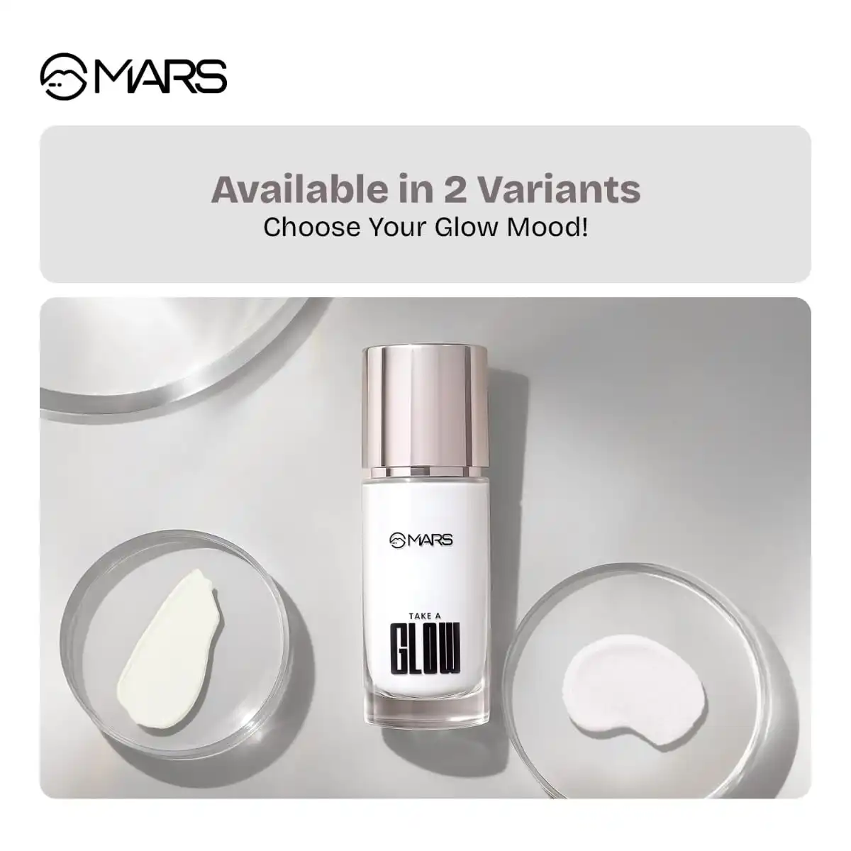 Product image of MARS Take A Glow Illuminating Primer + Strobe Cream | 3-in-1 Formula: Moisturiser, Face Primer & Highlighter | Enrished with Jojoba Oil, Madecassoside & Ectoin (30ml)