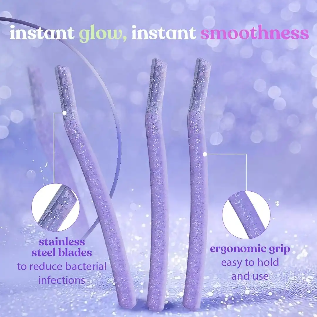 Product image of Bombae Glam-up Reusable Beauty Face Razor for Women Facial Hair - 3 | For Eyebrows, Upper Lip, Chin, Peach Fuzz, Forehead, Unibrow, Sideburns | Perfect for makeup base