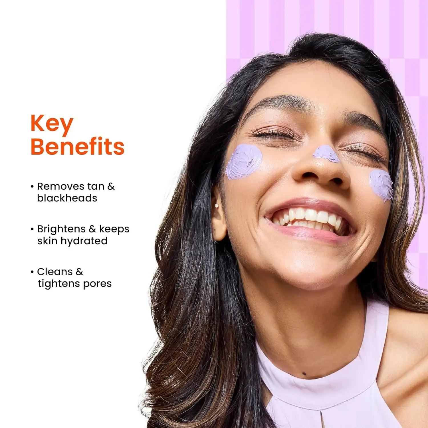 Product image of Foxtale De-Tan Face Mask for Glowing Skin| Clay Mask with Lactic Acid for Tan Removal, Reduction in Blackheads, Instant Brightening| New-Age Ubtan Face Pack for All Skin Types | Men & Women- 75g