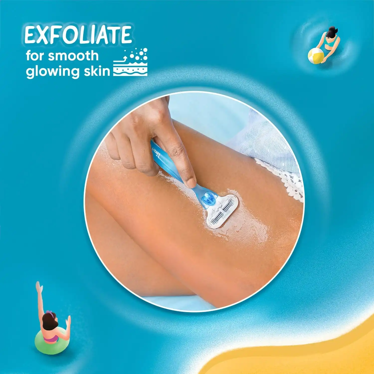 Product image of Gillette Venus Women Smooth Combo Pack | Razor Plus 3 Refills | Aloe Vera Smooth