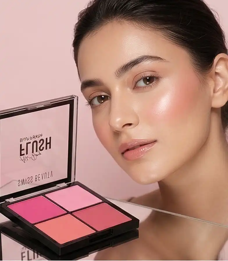 Product image of Swiss Beauty All-Day Flush Blush Palette Ultra Light Long Lasting With Vitamin E 11.2g