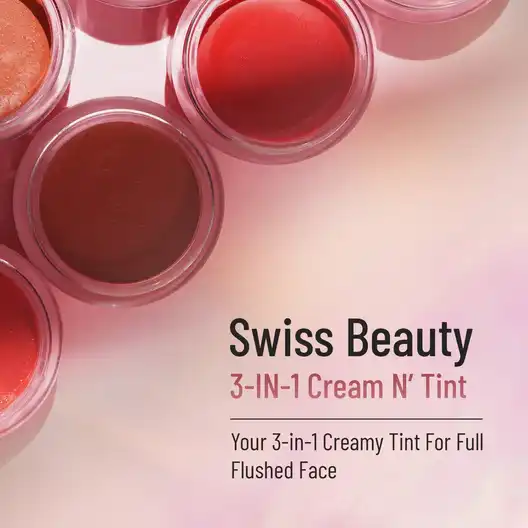 Product image of Swiss Beauty 3-in-1 Lip and Cheek Cream N' Tint