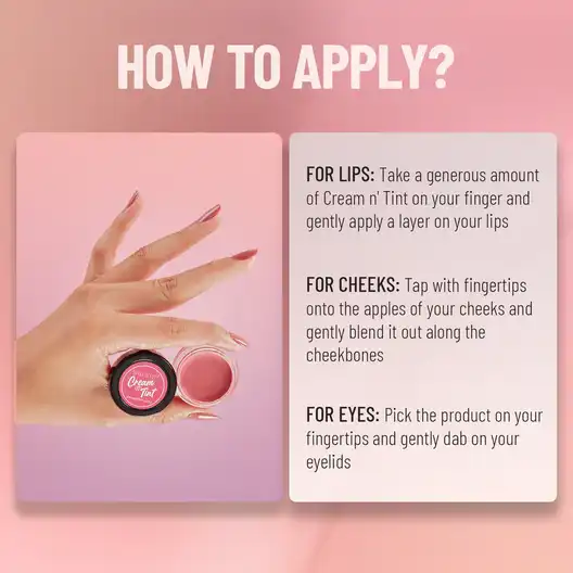 Product image of Swiss Beauty 3-in-1 Lip and Cheek Cream N' Tint