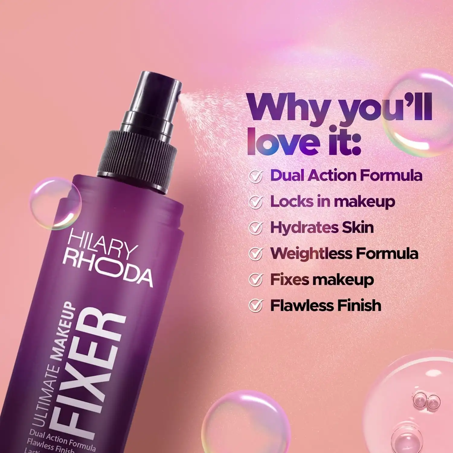 Product image of Hilary Rhoda Ultimate Makeup Fixer | Long-Lasting, Hydrating & Weightless Setting Spray