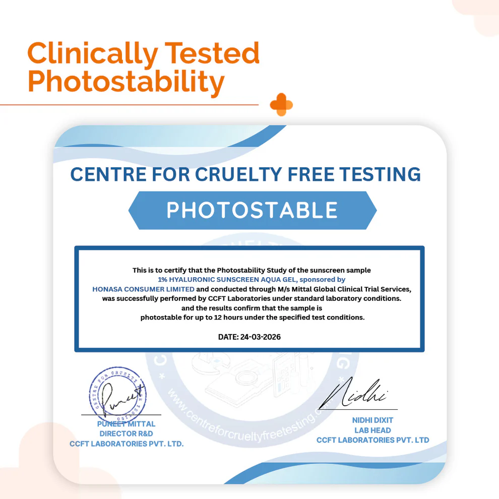 Product image of 1% Hyaluronic Sunscreen Aqua Gel In Vivo Tested  ( For All Skin types )