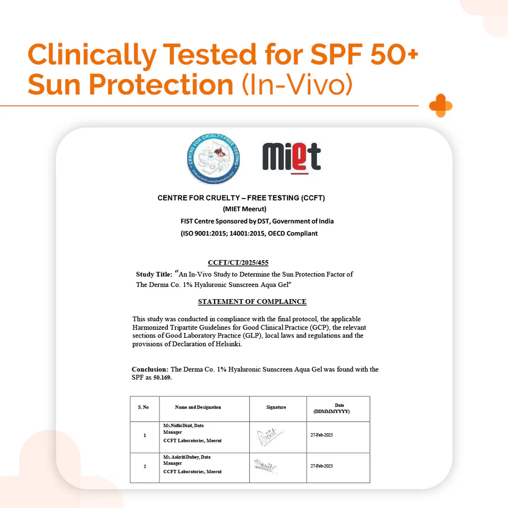 Product image of 1% Hyaluronic Sunscreen Aqua Gel In Vivo Tested  ( For All Skin types )