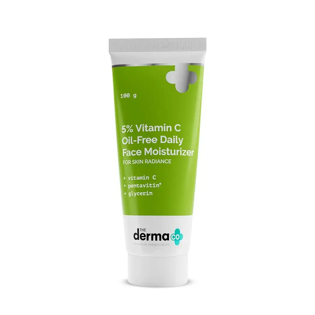 Product image of The Derma Co 5% Vitamin C Oil-Free Daily Face Moisturizer for Skin Radiance | For Oily Skin | For Skin Radiance | Non-Greasy Formula | 100 g