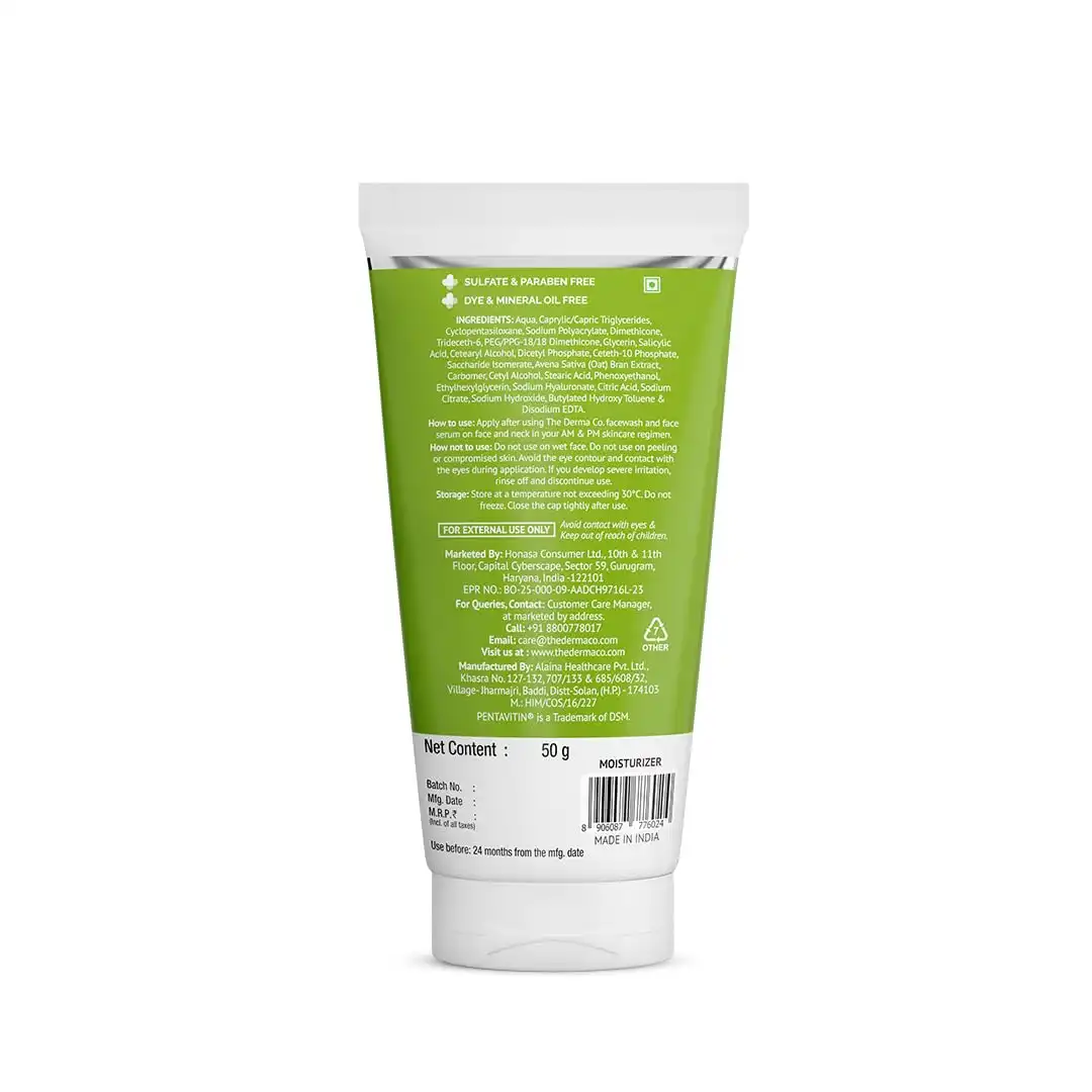 Product image of The Derma Co 1% Salicylic Acid Oil-Free Moisturizer For Face with Oat Extract | Fights Active Acne | Deeply Moisturizes | 50 g
