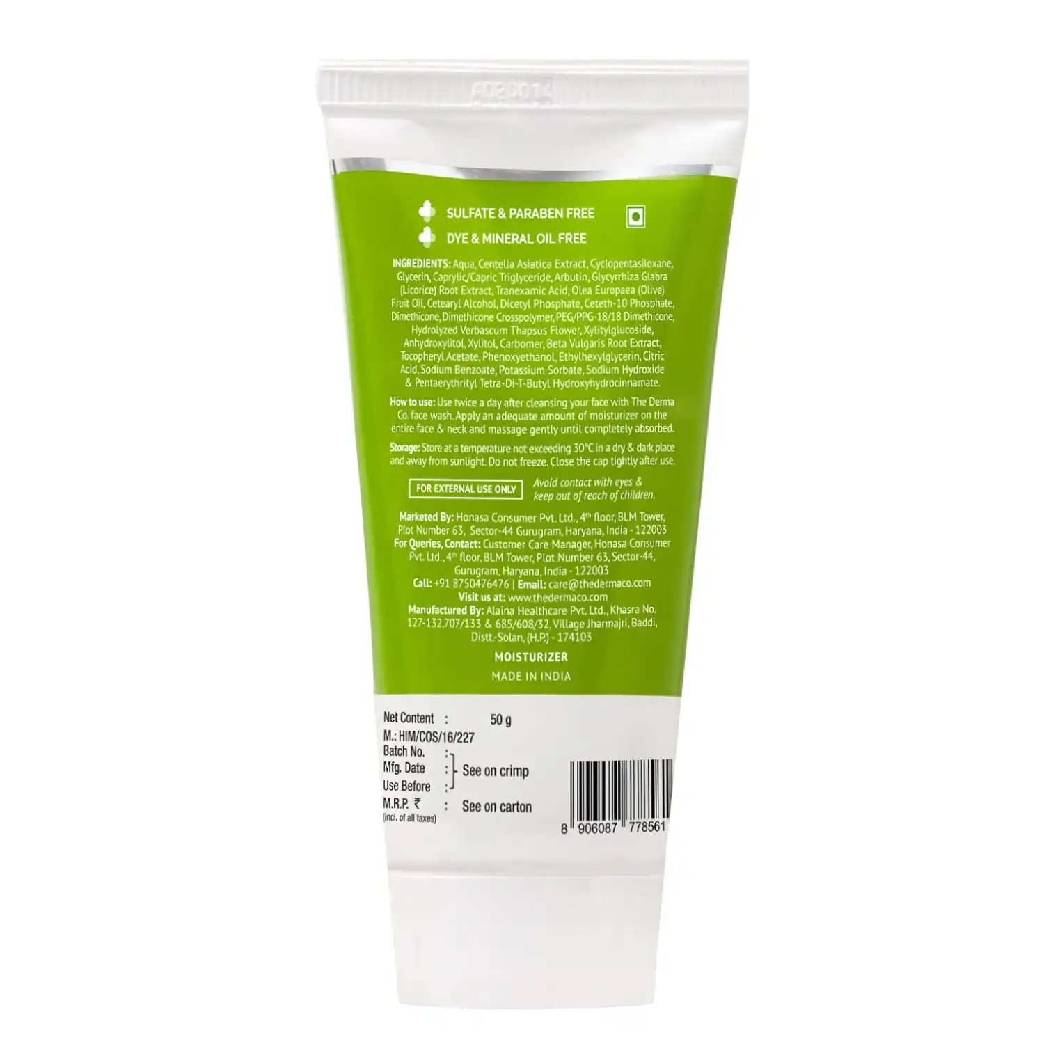 Product image of The Derma Co 5% Cica-Glow Daily Face Moisturizer with Alpha Arbutin & Tranexamic Acid | Makes Skin Glow | Evens Skin Tone | For All Skin Types | 50 g, Lotion