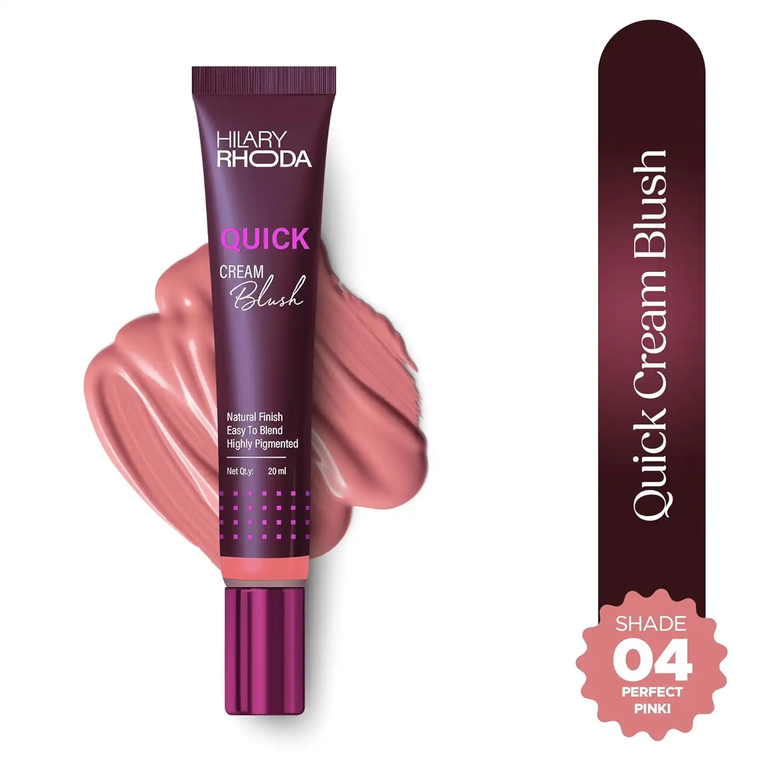 Product image of Hilary Rhoda Quick Cream Blush | Pink | Long-Lasting & Buildable Liquid Blush