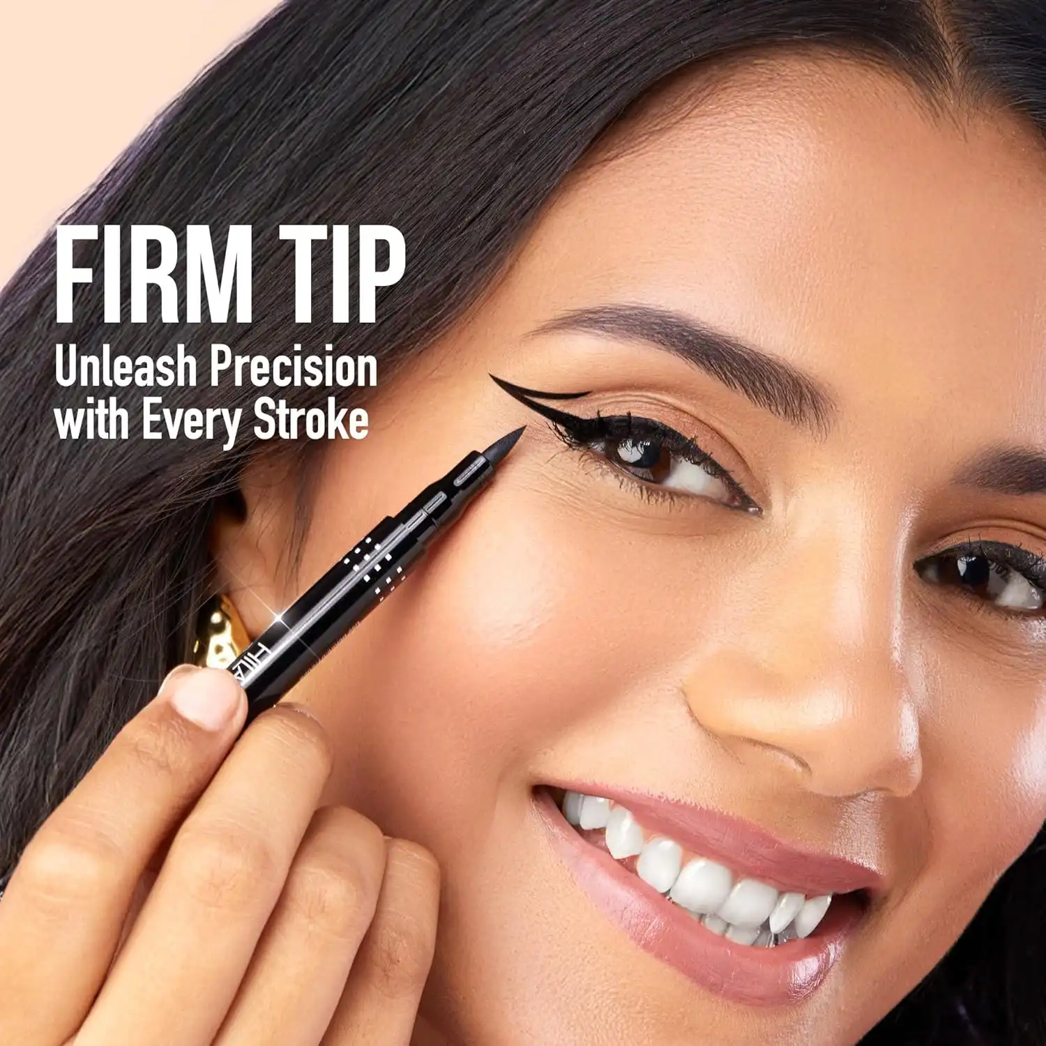 Product image of Hilary Rhoda Deep Black Sketch Eyeliner | Waterproof | Deep Black Matte Finish | Smudge-Proof & Long-Lasting Eyeliner for Women | Quick Dry | One Stroke Precision Tip | 1.2g