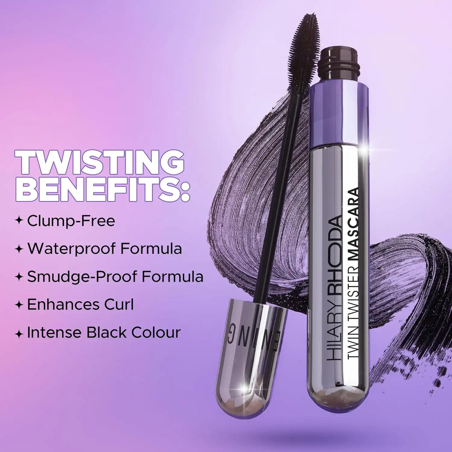 Product image of Hilary Rhoda Twin Twister Mascara , Designed with dual-action brushes for lengthening and volumizing