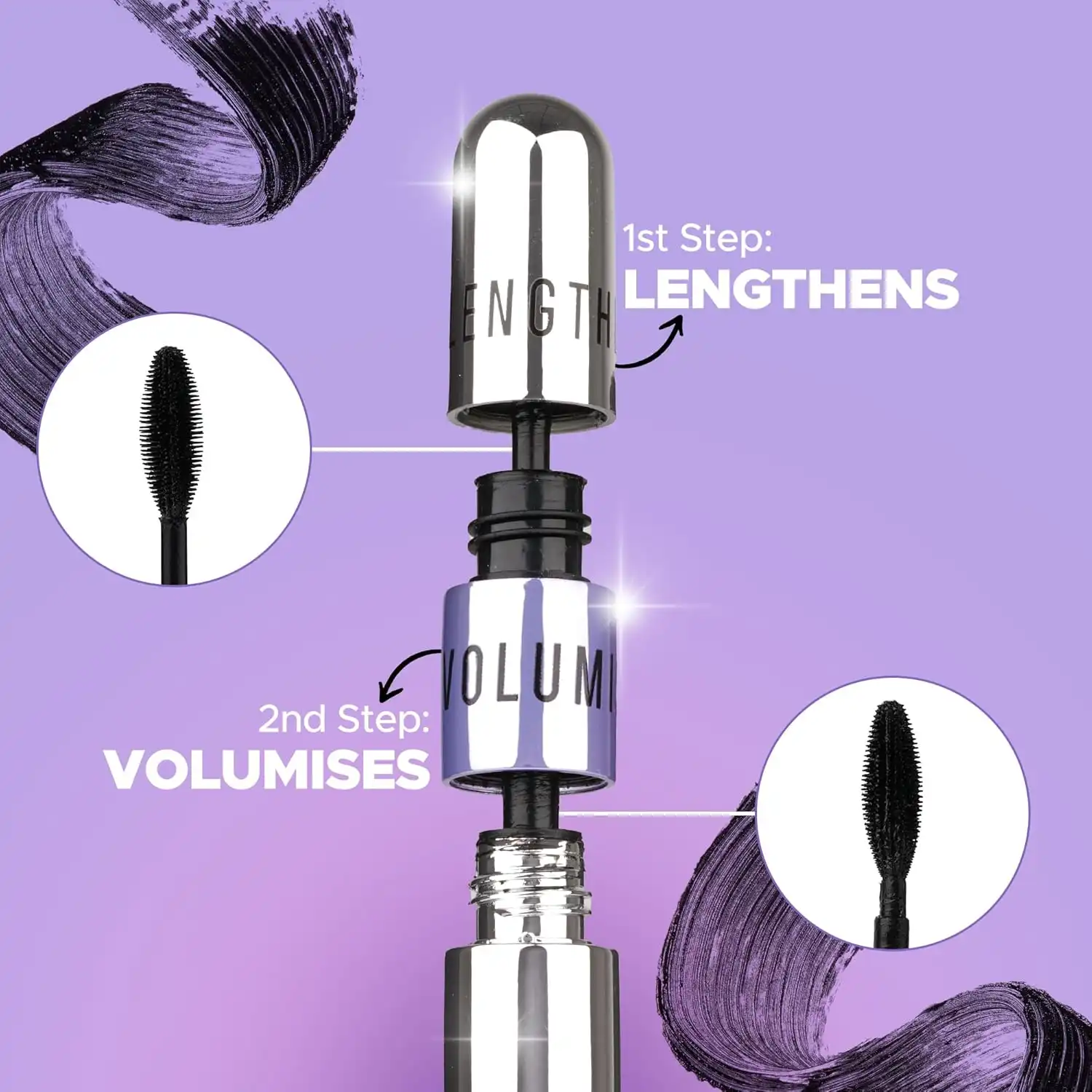 Product image of Hilary Rhoda Twin Twister Mascara , Designed with dual-action brushes for lengthening and volumizing