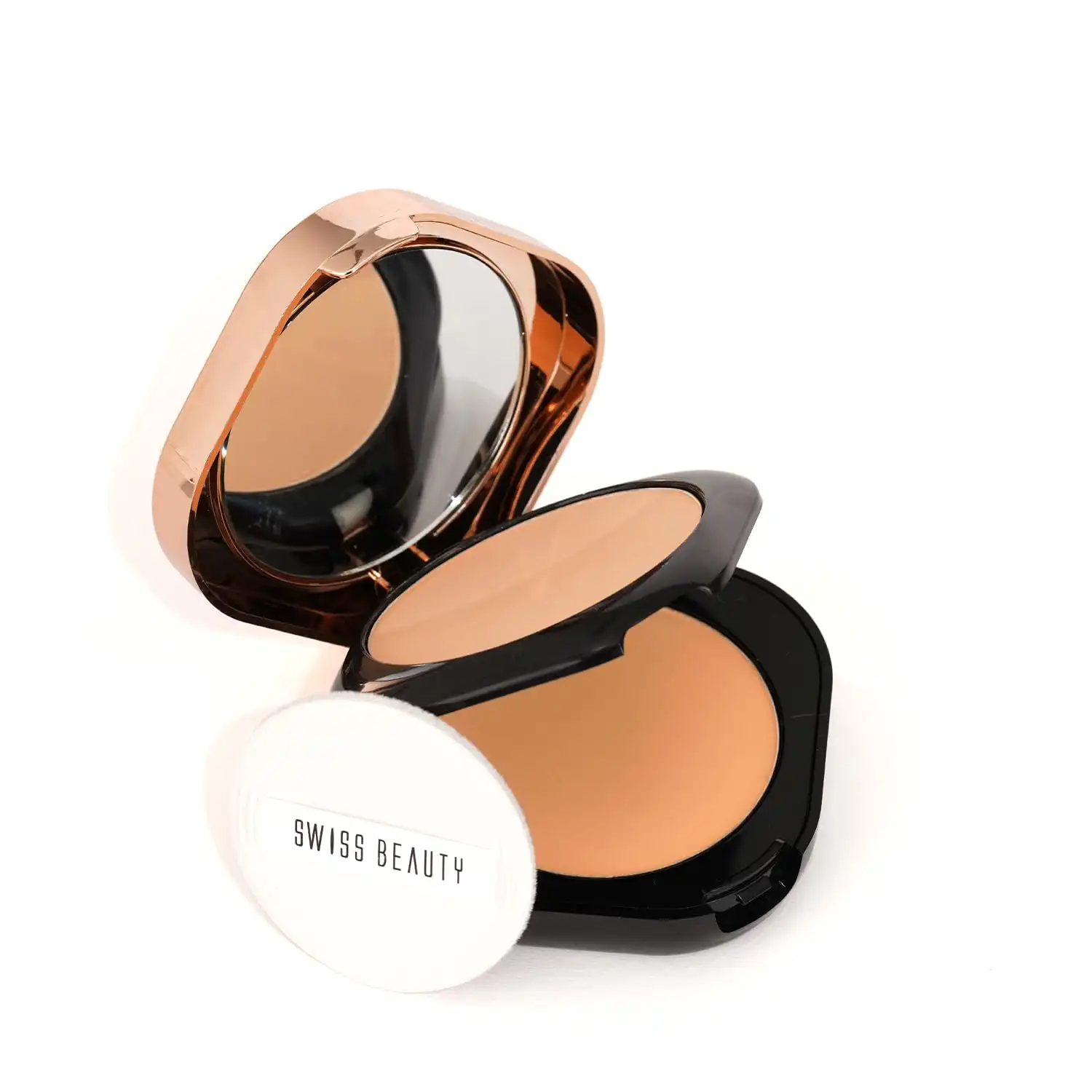 Product image of Swiss Beauty Double Duty Compact Powder | 2-in-1 Compact for Day to Night