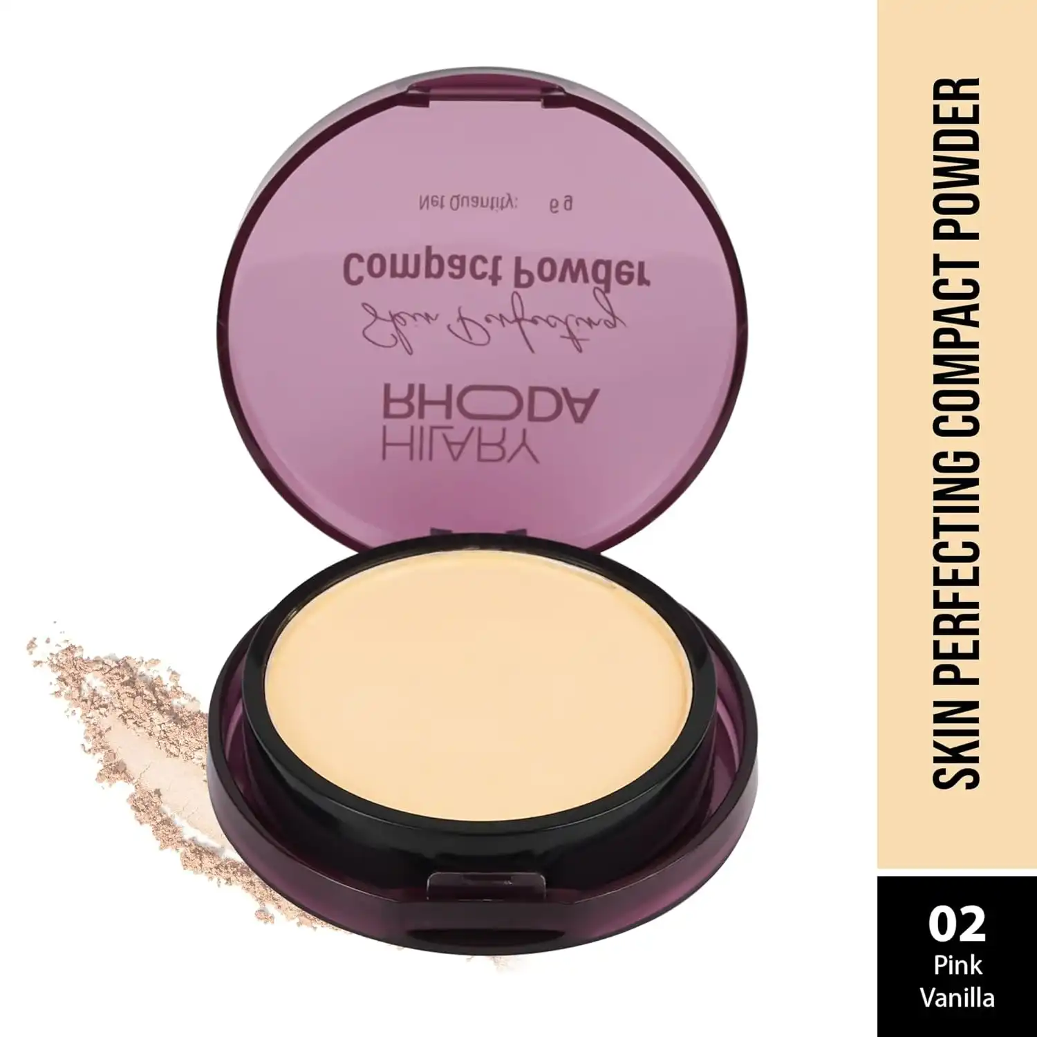Product image of Hilary Rhoda Skin Perfecting Compact Powder | Oil Control & Matte Finish | Buildable Coverage | Blends Easily | Hides Imperfections | 6g (Caramel Puff | Shade 06)
