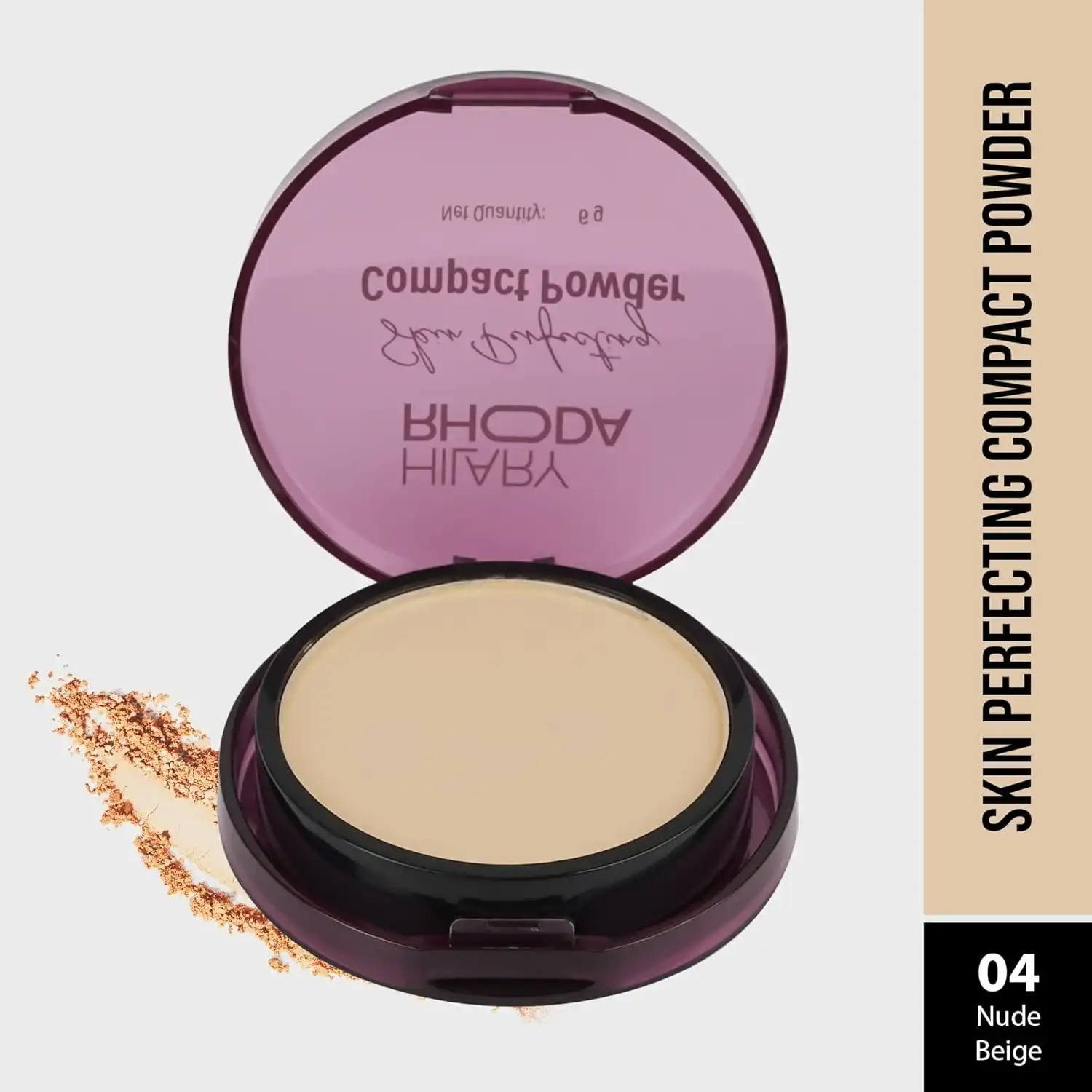 Product image of Hilary Rhoda Skin Perfecting Compact Powder | Oil Control & Matte Finish | Buildable Coverage | Blends Easily | Hides Imperfections | 6g (Caramel Puff | Shade 06)