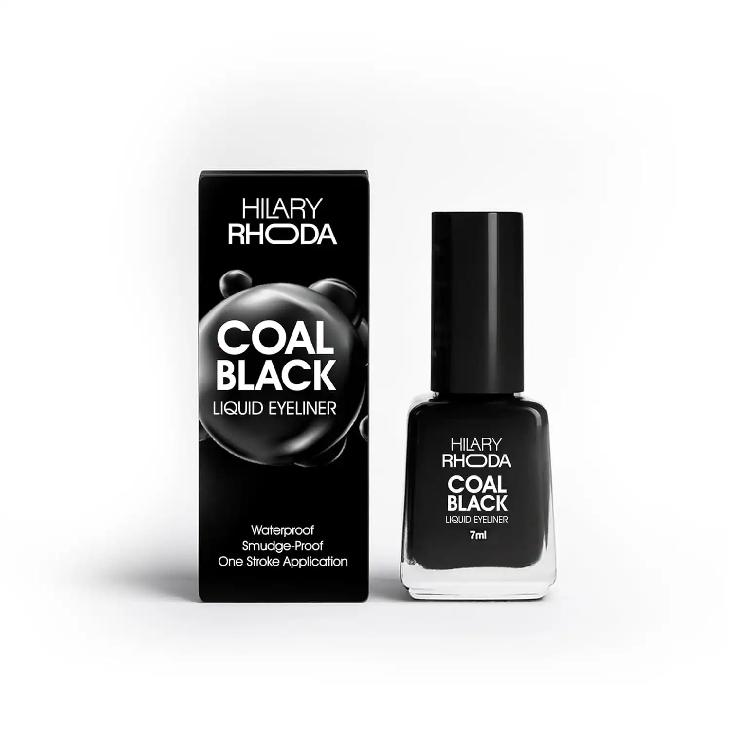 Product image of Hilary Rhoda Coal Black Liquid Eyeliner | Smudge-Proof & Waterproof Eyeliner for Women | Glossy Finish & Long Lasting | Highly Pigmented - 7ml