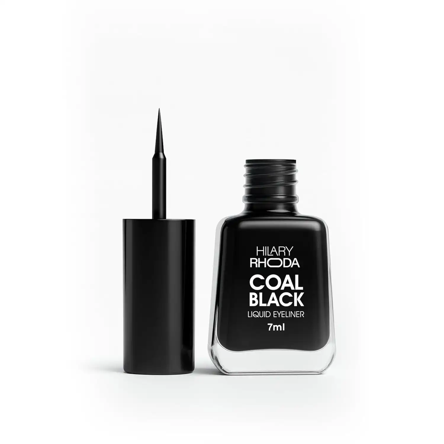 Product image of Hilary Rhoda Coal Black Liquid Eyeliner | Smudge-Proof & Waterproof Eyeliner for Women | Glossy Finish & Long Lasting | Highly Pigmented - 7ml