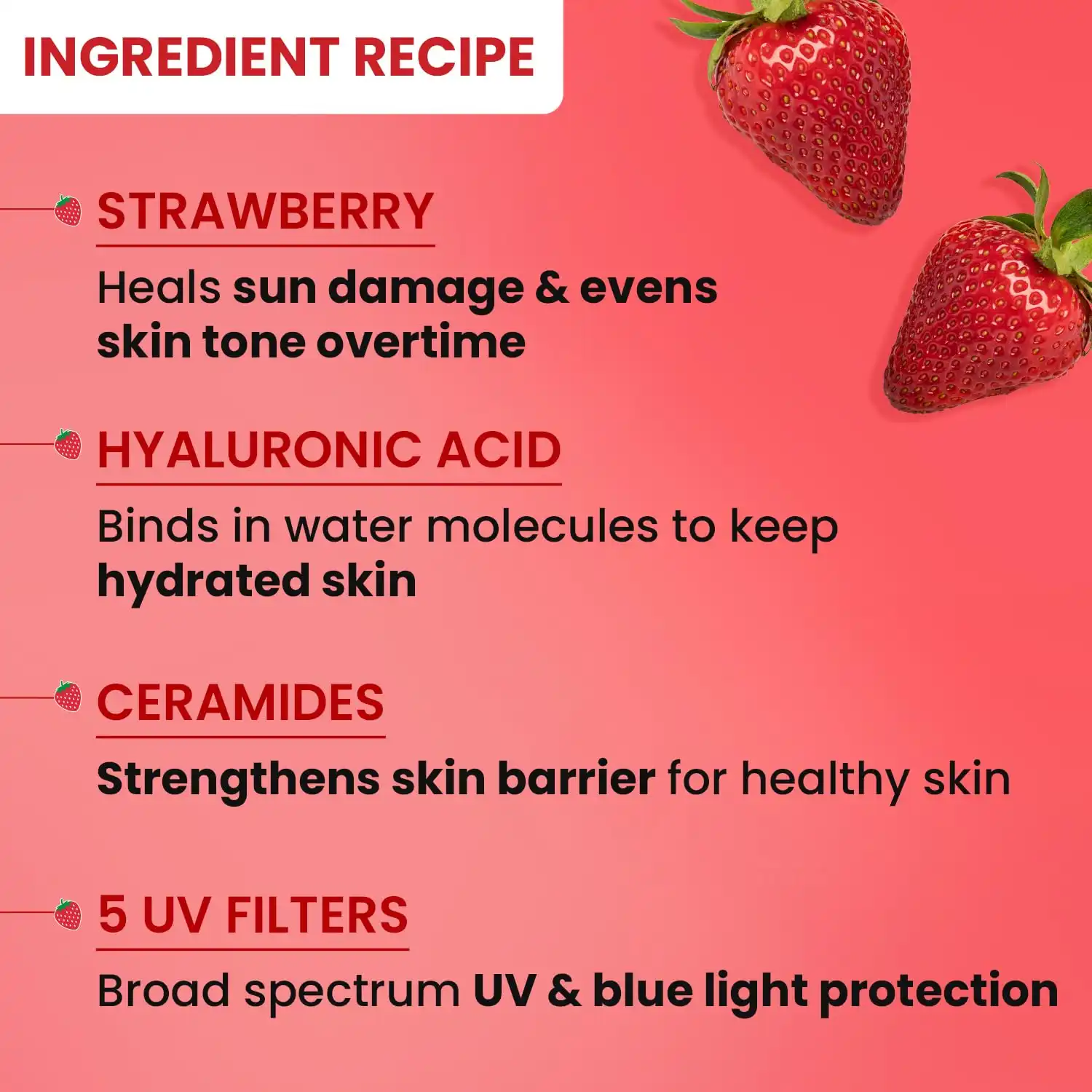 Product image of Dot & Key Strawberry Dew SPF 50 Sunscreen Air Light | SPF 50 PA+++ In-Vivo Tested | Broad Spectrum | UVA / UVB Rays Protection | With Hyaluronic & Ceramide for Hydration & Skin Barrier | Mess Free & No White Cast |20g