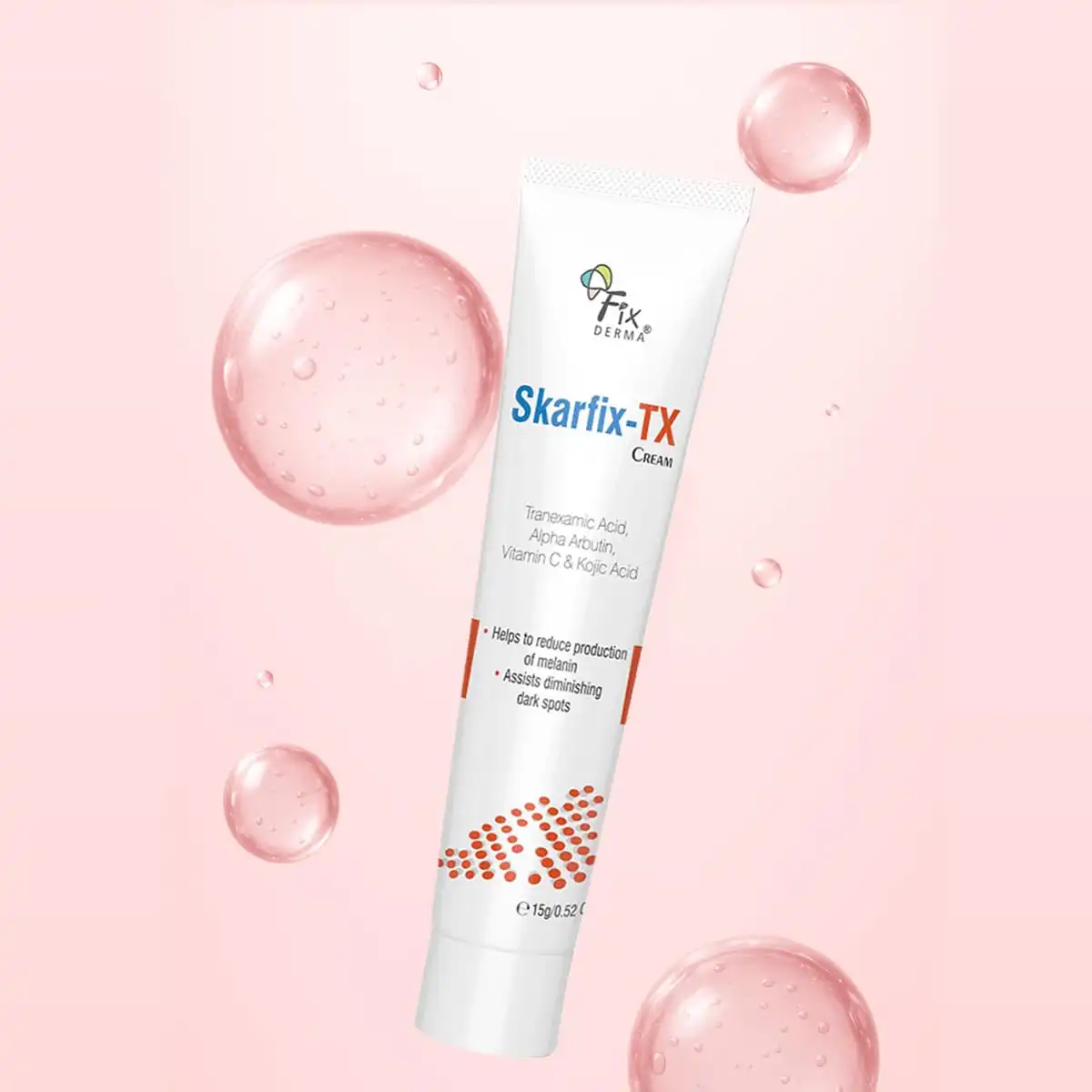 Product image of Fixderma Tranexamic Acid + 2% Kojic Acid + 1% Arbutin SKARFIX -TX Face Cream | Pigmentation Removal Cream | Kojic Acid | Uneven Skin Tone - 15 gm