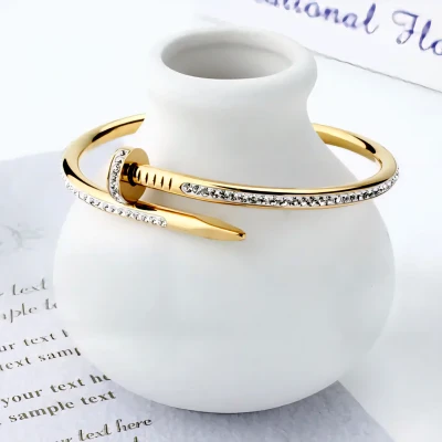 ZENOURA 18K GOLD PLATED STUDDED...